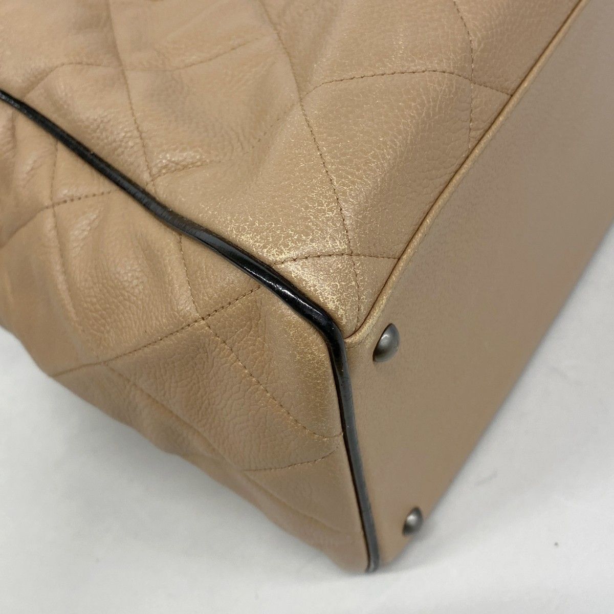 Chanel Boston Bag Sports Leather Brown Silver — view 6