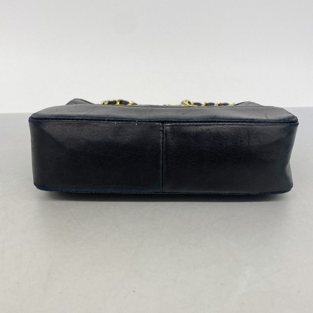 Chanel Handbag Quilted Lambskin Black Gold 2-Way — view 3