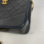 Chanel Handbag Quilted Lambskin Black Gold 2-Way — view 6