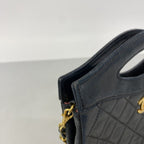 Chanel Handbag Quilted Lambskin Black Gold 2-Way — view 8