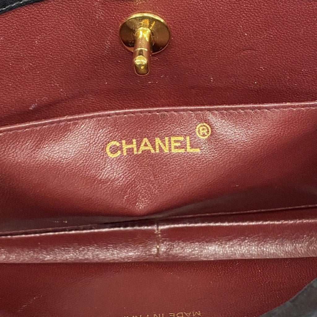 Chanel Handbag Quilted Lambskin Black Gold 2-Way — view 5