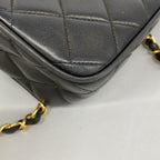 Chanel Shoulder Bag Quilted Brilliant Lambskin Black Gold — view 6