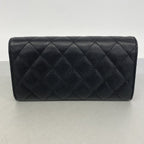 Chanel Wallet Quilted Caviar Leather Black Gold — view 7