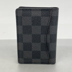 Louis Vuitton Card Case Damier Graphite Organizer de Poche Black Gray — view 7
