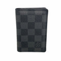 Louis Vuitton Card Case Damier Graphite Organizer de Poche Black Gray