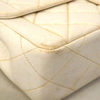 Chanel Shoulder Bag Quilted Lambskin White Gold — view 6