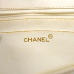 Chanel Shoulder Bag Quilted Lambskin White Gold — view 5