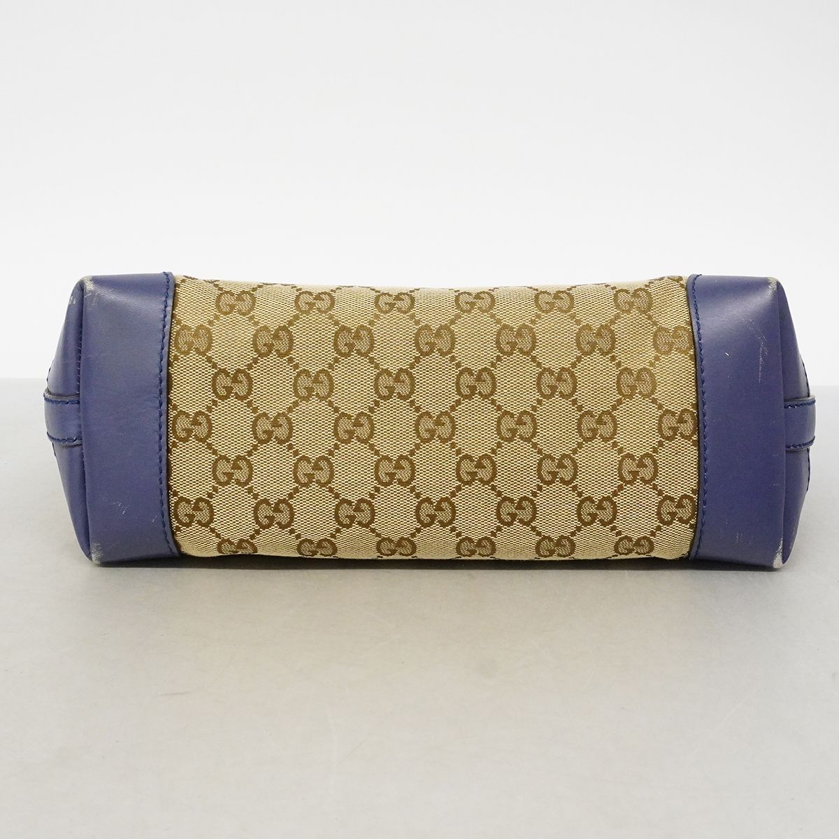 Gucci Tote GG Canvas Beige Blue Champagne Gold — view 3