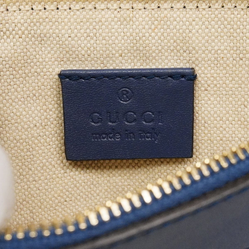 Gucci Tote GG Canvas Beige Blue Champagne Gold — view 5