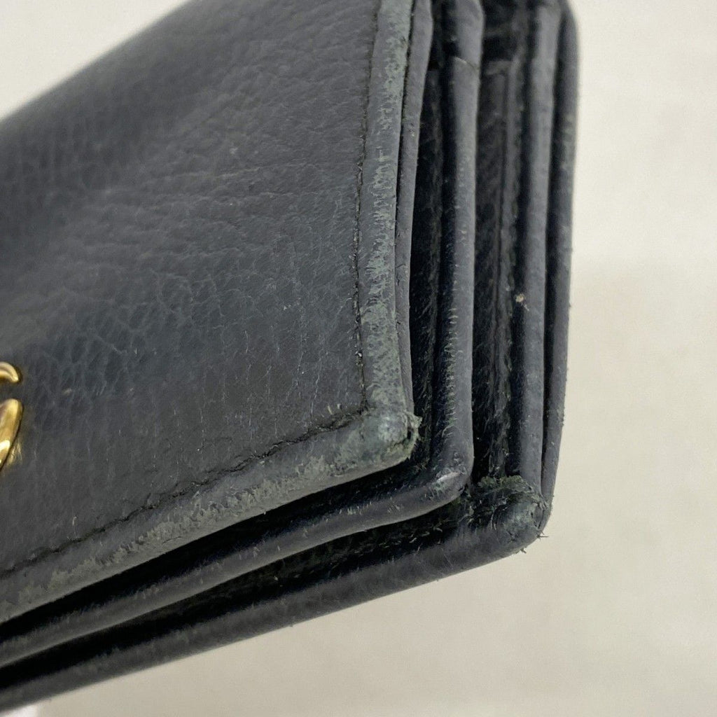 Gucci Wallet GG Marmont Leather Black Gold — view 5
