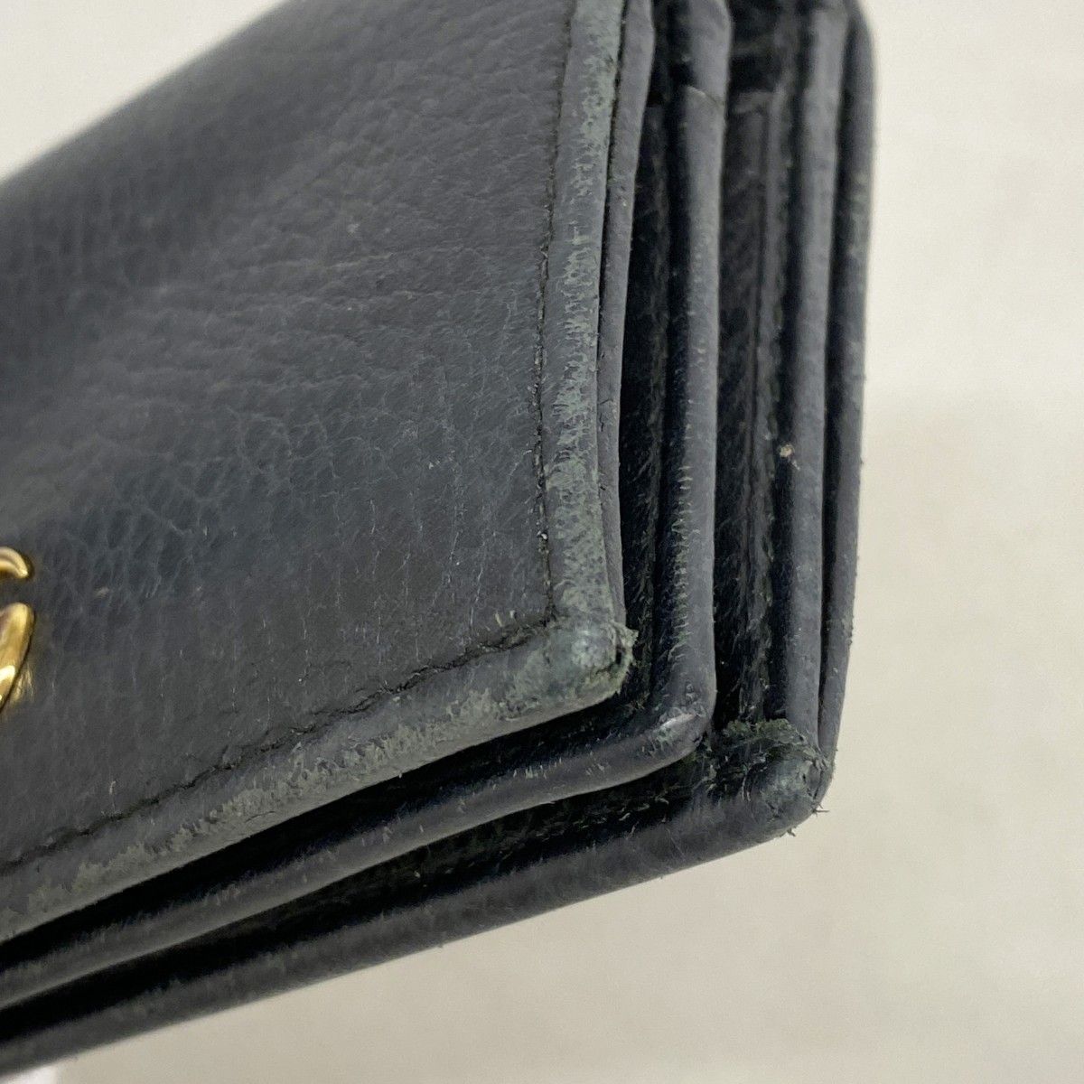 Gucci Wallet GG Marmont Leather Black Gold — view 5