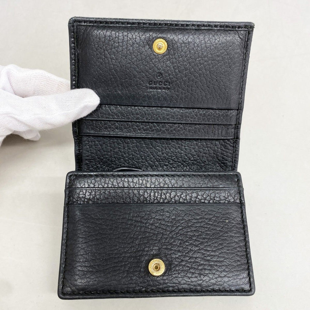 Gucci Wallet GG Marmont Leather Black Gold — view 3