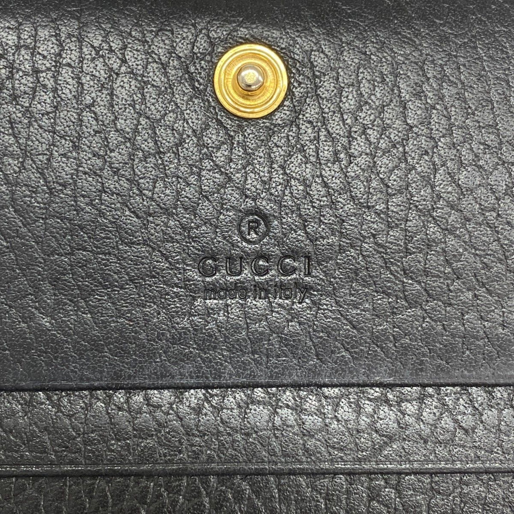 Gucci Wallet GG Marmont Leather Black Gold — view 4