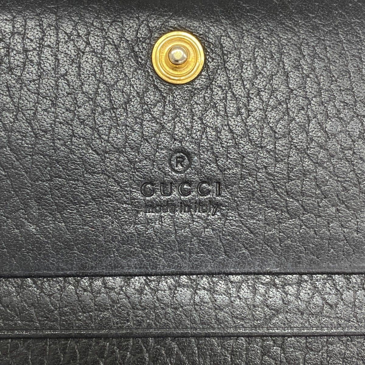 Gucci Wallet GG Marmont Leather Black Gold — view 4