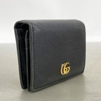 Gucci Wallet GG Marmont Leather Black Gold — view 2