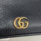 Gucci Wallet GG Marmont Leather Black Gold — view 7