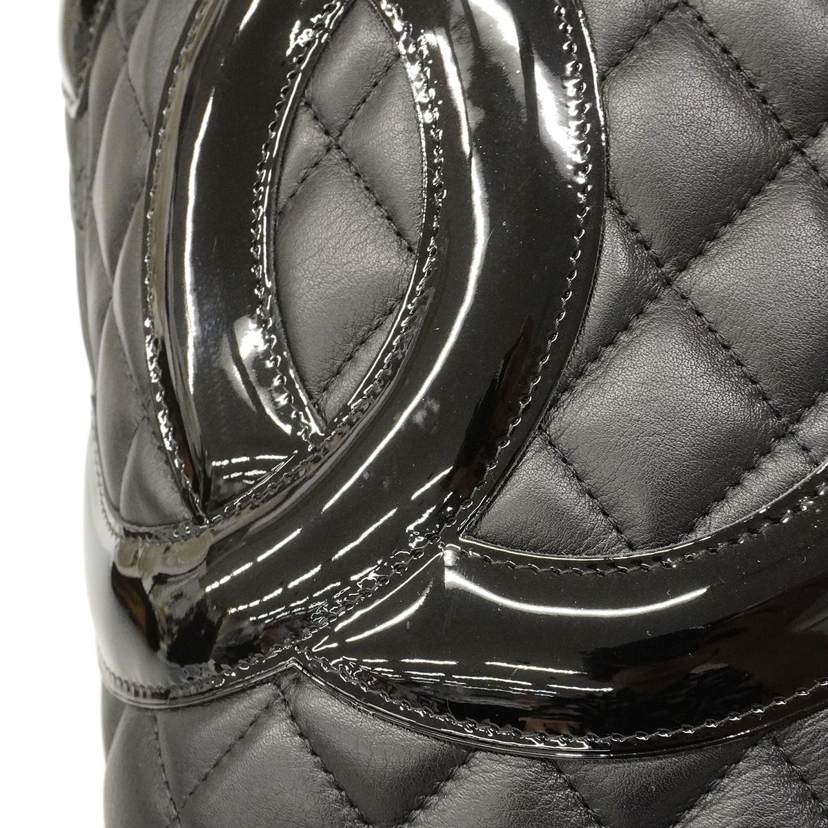 Chanel Tote Cambon Lambskin Black Silver — view 7