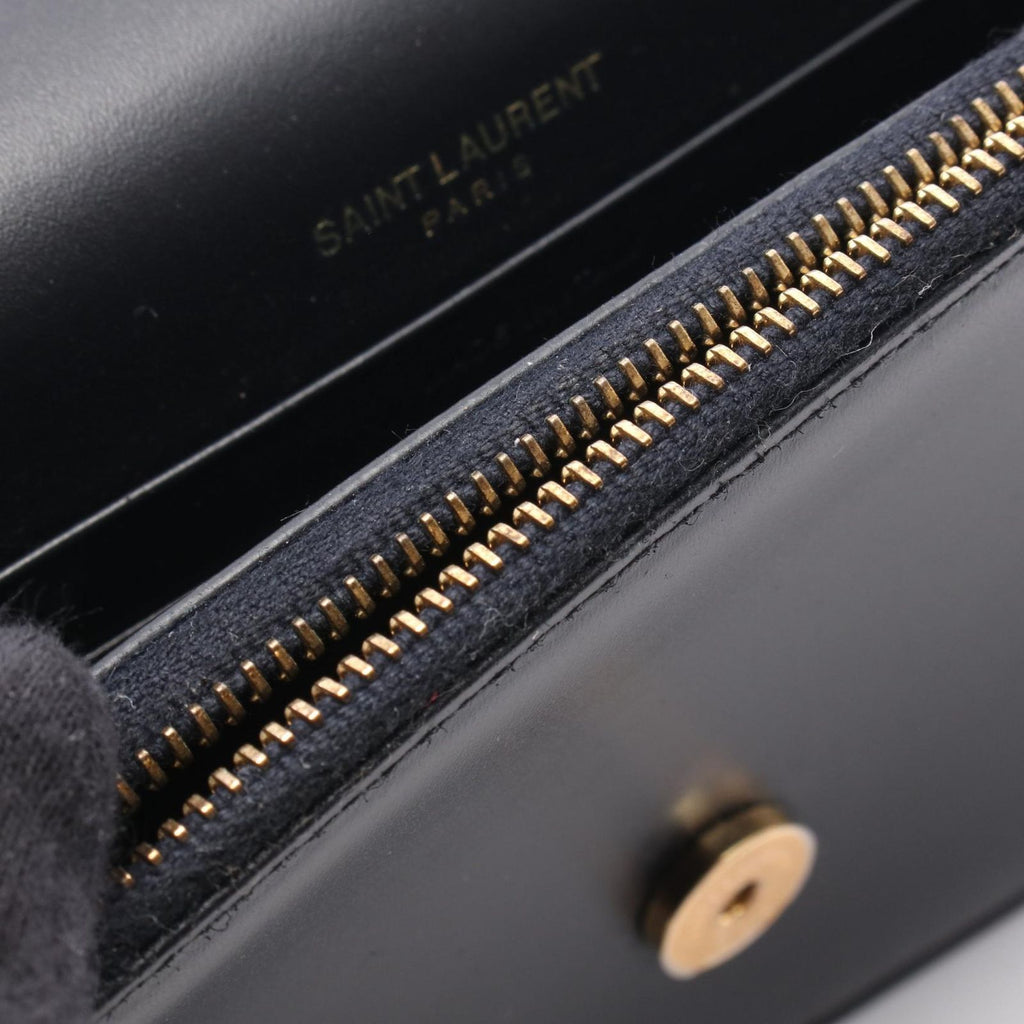 Saint Laurent Paris Shoulder Bag Kate Tassel Black Leather Small — view 8