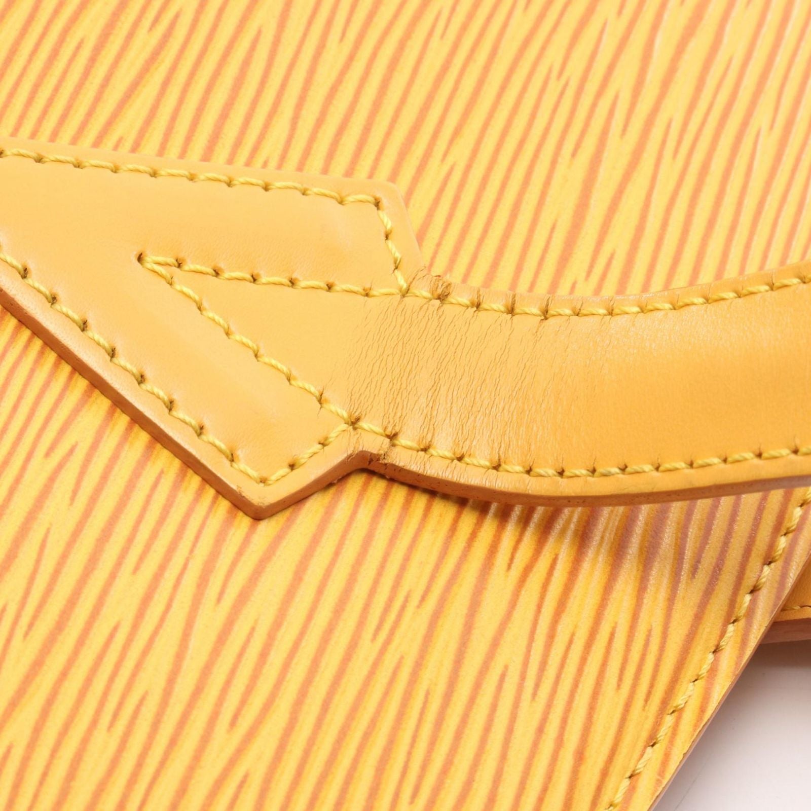 Louis Vuitton Shoulder Bag Saint Jacques Shopping Tassili Yellow Leather — view 8