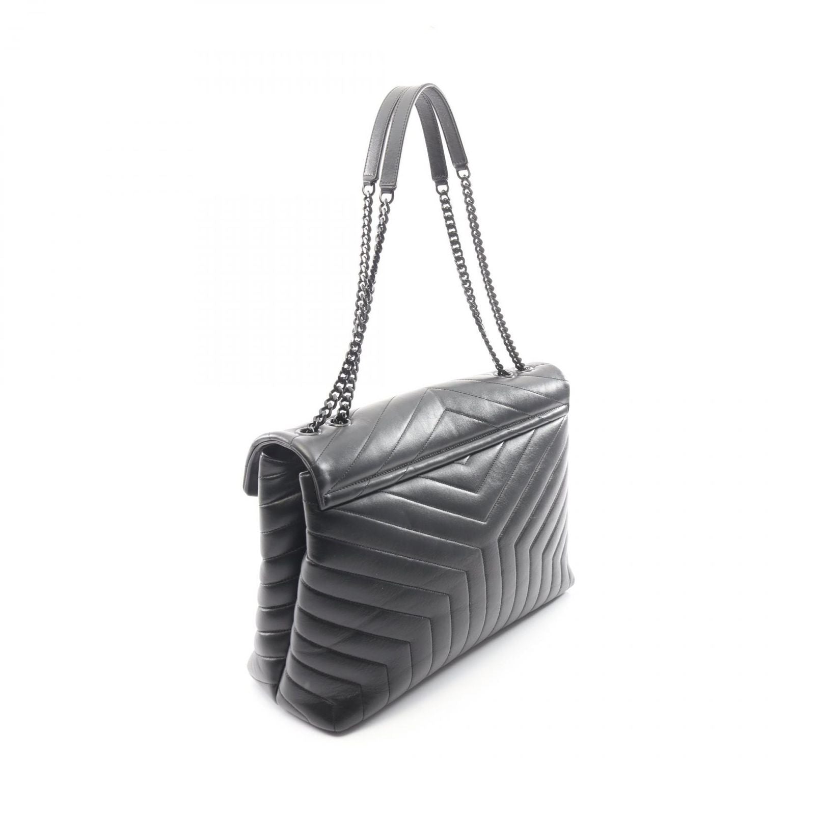 Saint Laurent Paris Shoulder Bag Loulou Large Black Leather — view 2