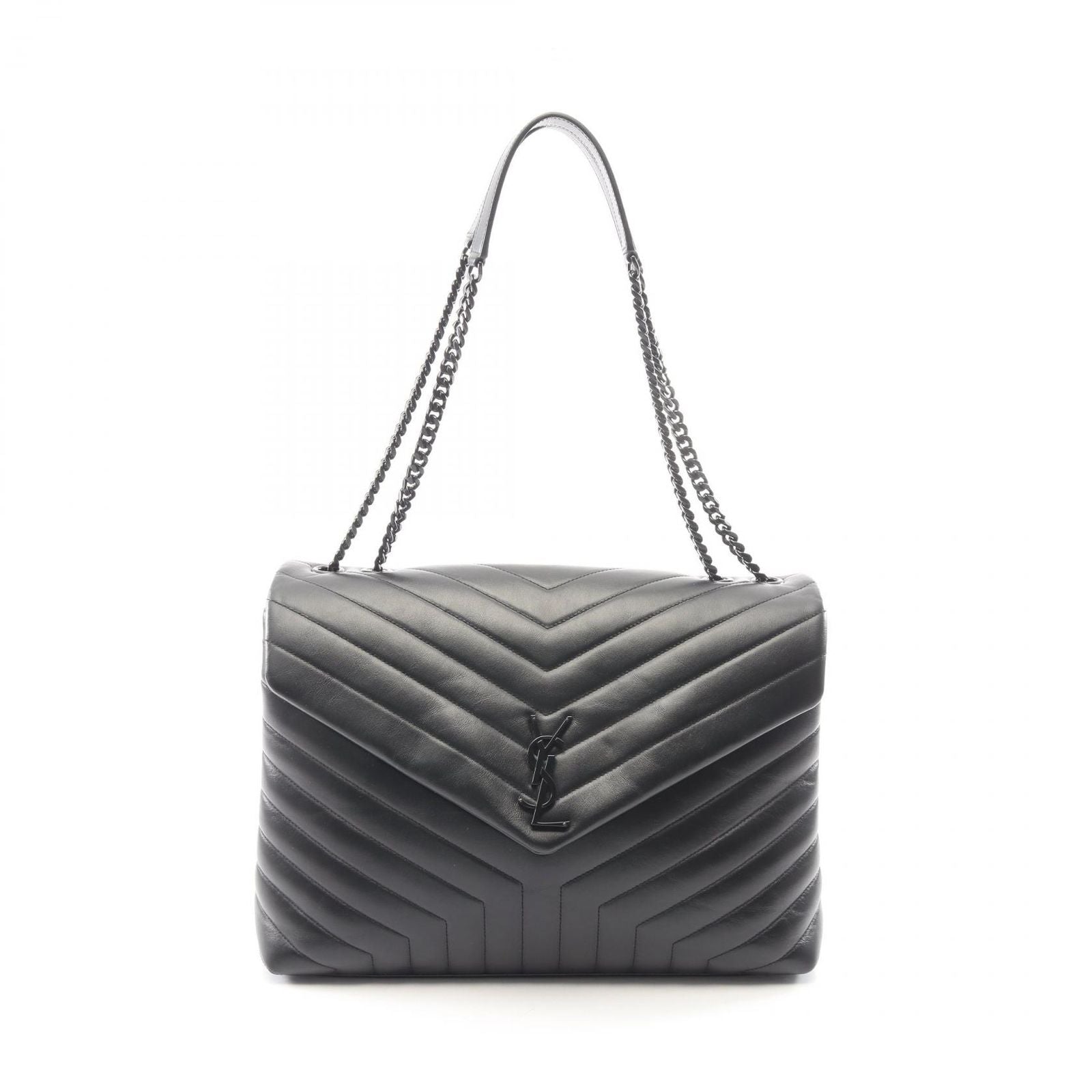 Saint Laurent Paris Shoulder Bag Loulou Large Black Leather