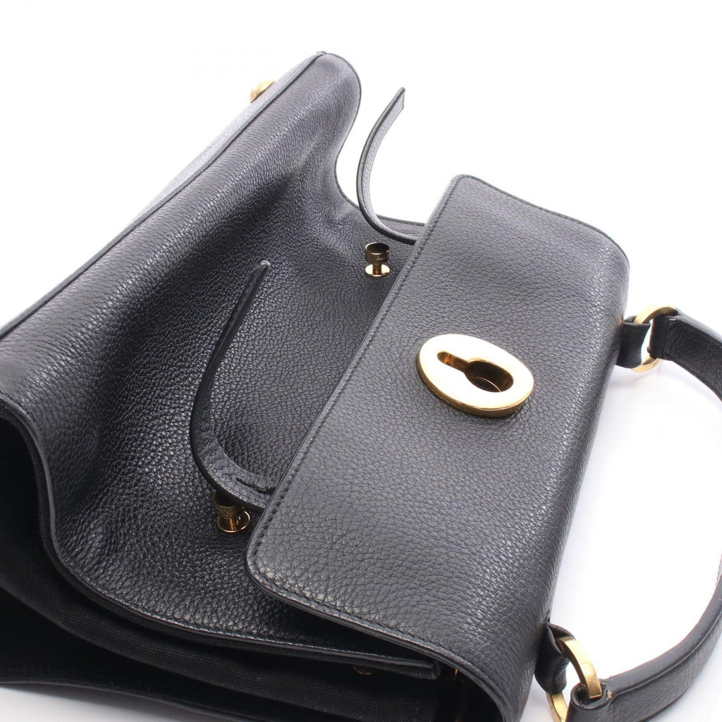 Saint Laurent Paris Handbag Muse Two 2-Way Black Leather — view 7