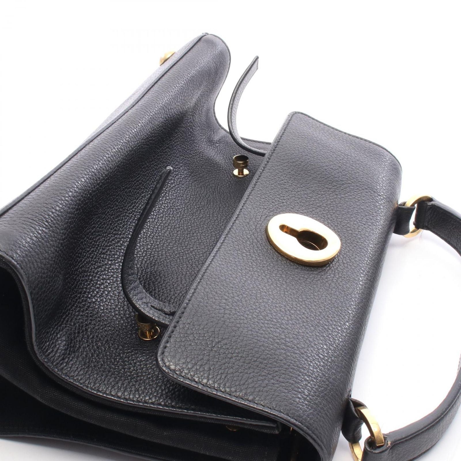 Saint Laurent Paris Handbag Muse Two 2-Way Black Leather — view 7