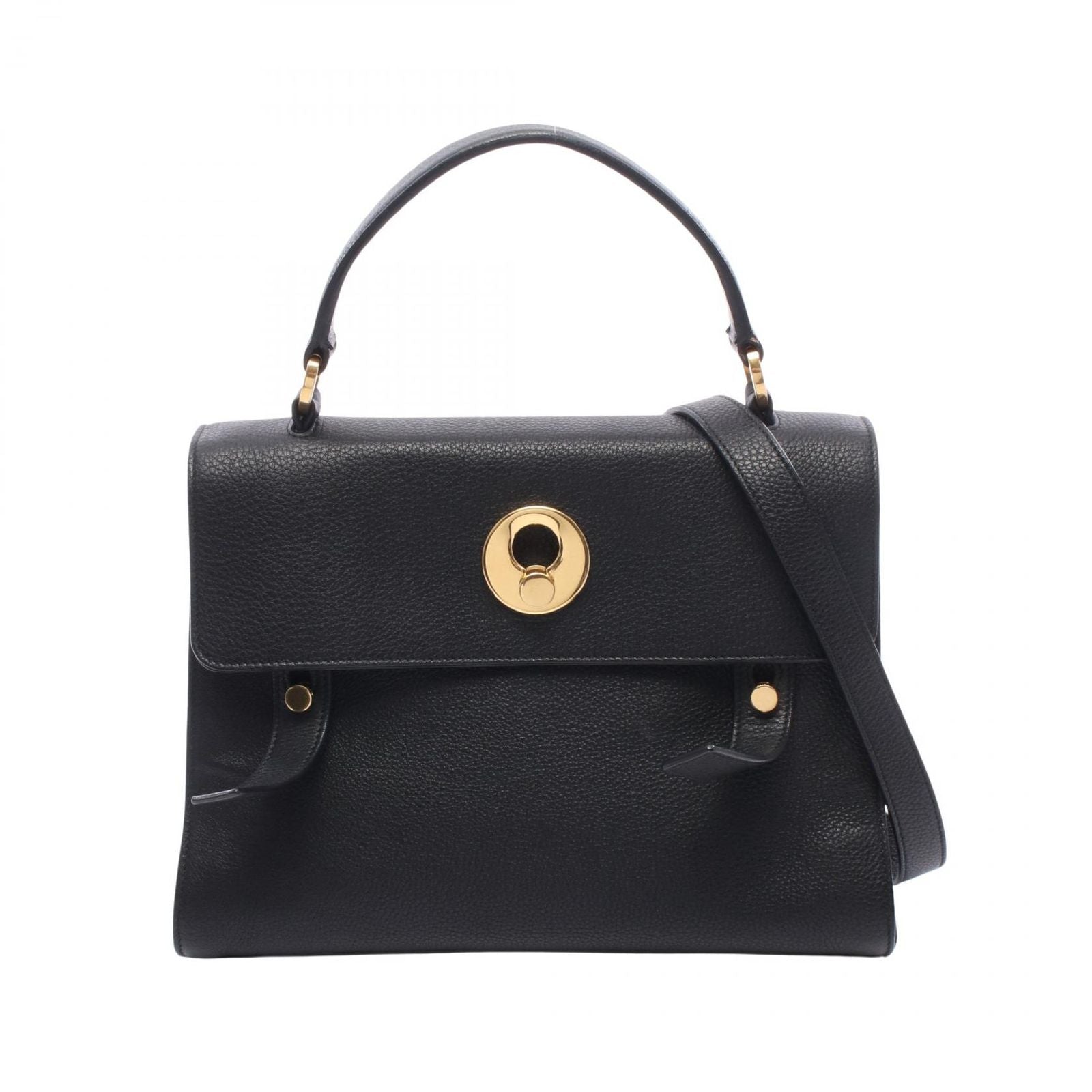 Saint Laurent Paris Handbag Muse Two 2-Way Black Leather