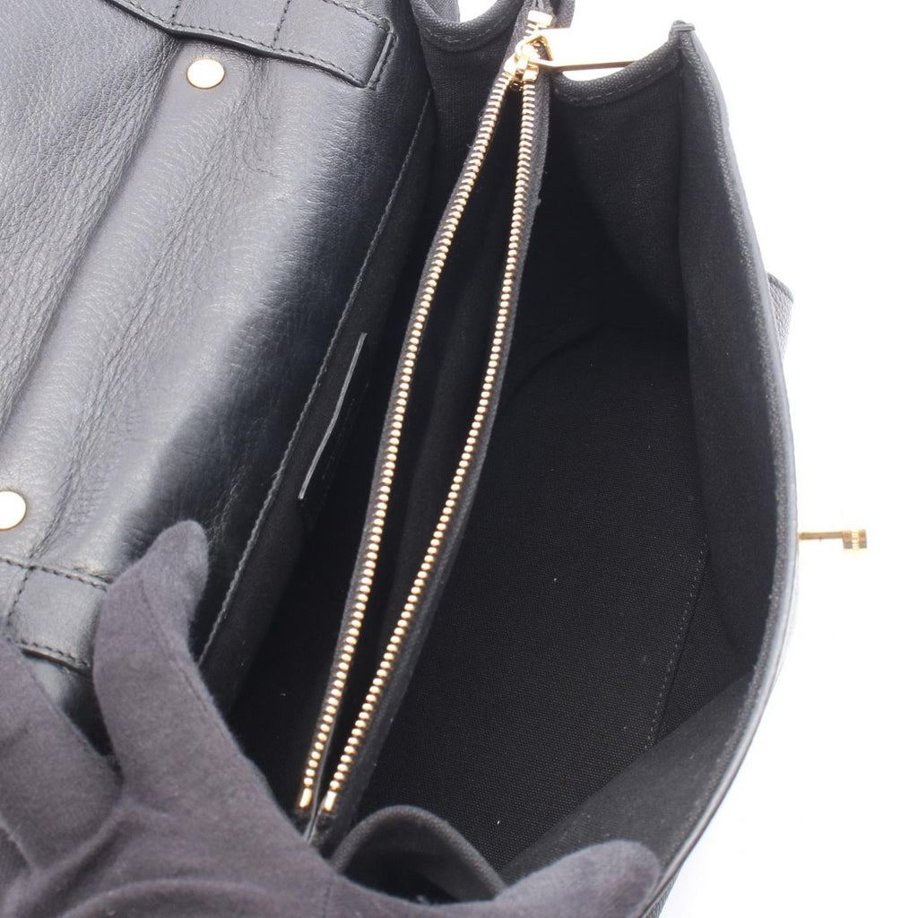 Saint Laurent Paris Handbag Muse Two 2-Way Black Leather — view 3