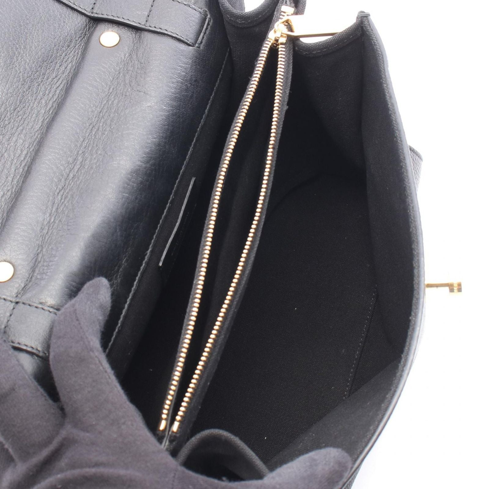 Saint Laurent Paris Handbag Muse Two 2-Way Black Leather — view 3