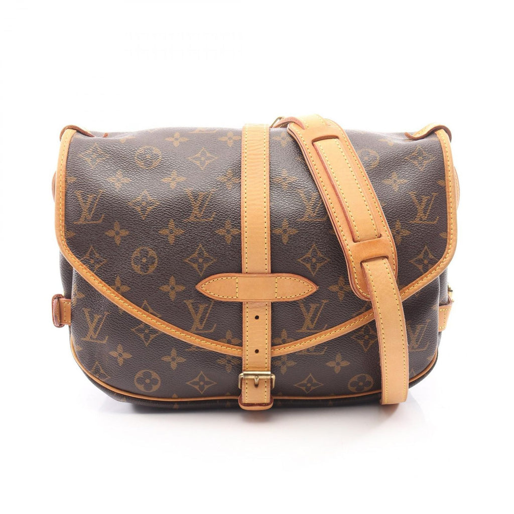 Louis Vuitton Shoulder Bag Saumur 30 Canvas Leather
