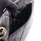 Chanel Shoulder Bag Quilted Single Flap Black Leather Chain — view 6