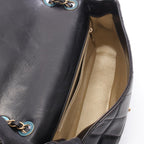 Chanel Shoulder Bag Quilted Single Flap Black Leather Chain — view 3
