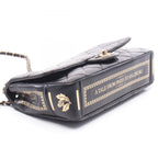 Chanel Shoulder Bag Quilted Single Flap Black Leather Chain — view 8