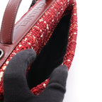 Chanel Shoulder Bag Air Line Quilted Top Handle 2-Way Red Fabric Leather Chain — view 5
