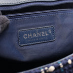 Chanel Shoulder Bag Air Line Navy Wine Red Fabric Leather Air 2-Way — view 4