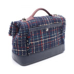 Chanel Shoulder Bag Air Line Navy Wine Red Fabric Leather Air 2-Way — view 2