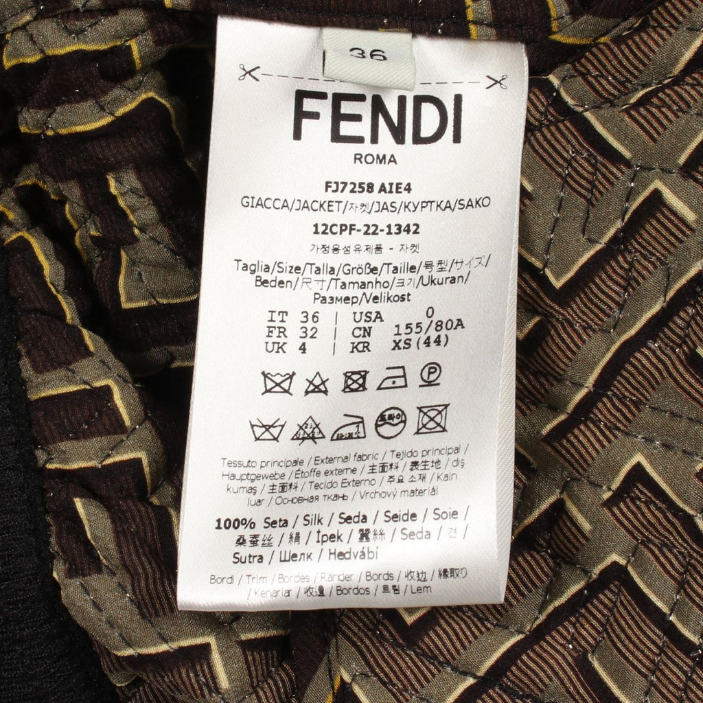 Fendi Fendace Zucca Pattern Jacket Silk — view 5