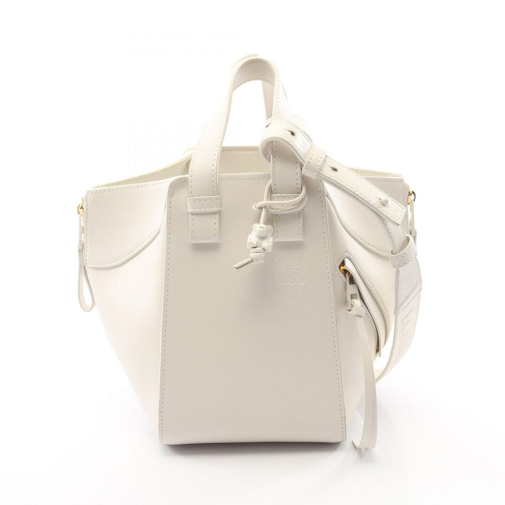 Loewe Handbag Hammock Bag Compact 2-Way White Leather