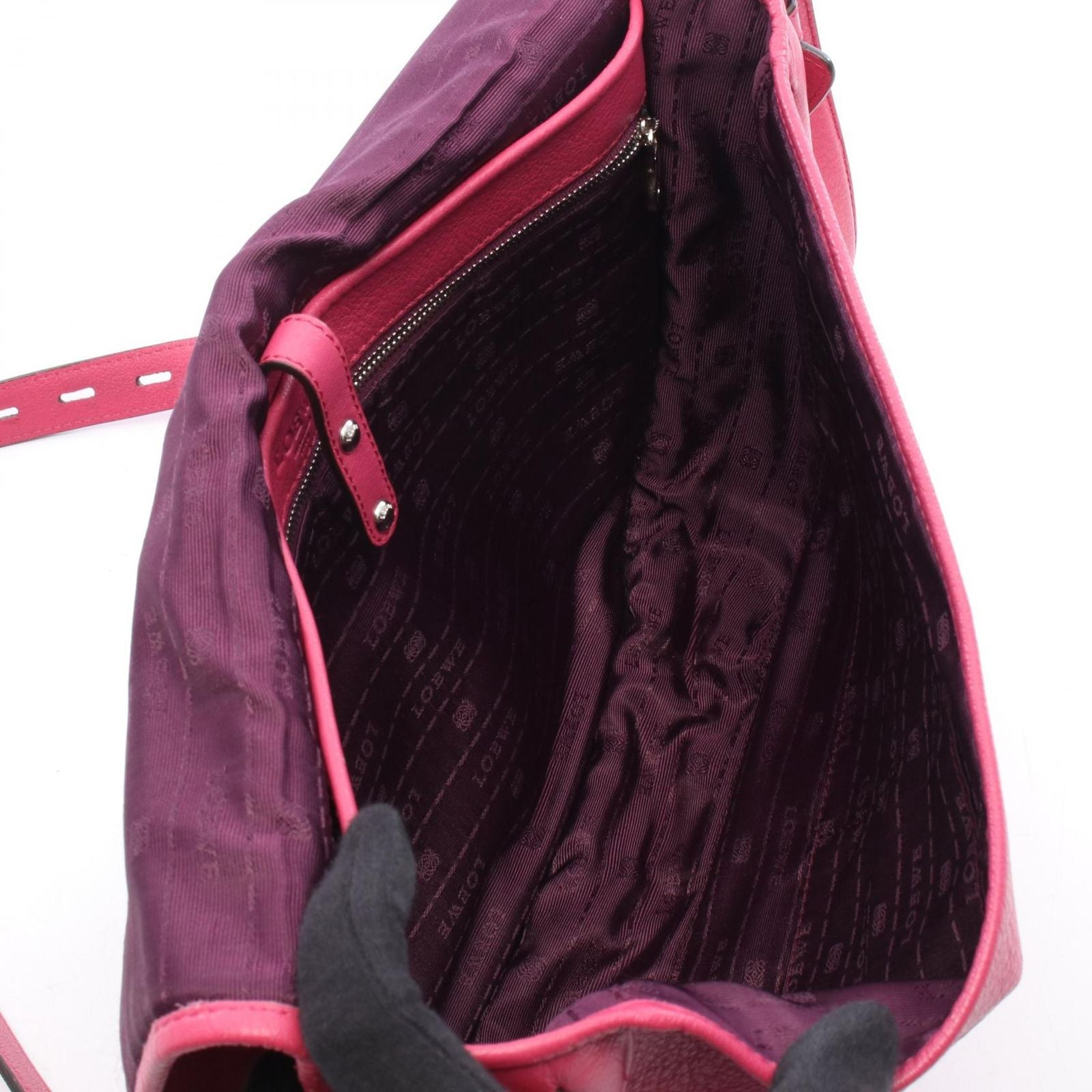 Loewe Shoulder Bag Heritage Satchel Pink Leather — view 3