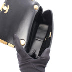 Chanel Shoulder Bag Mini Flap Quilted Black Leather Small Chain — view 3