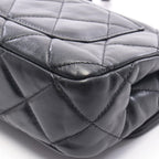 Chanel Shoulder Bag Quilted Small Flap Black Leather Chain — view 8