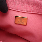 Chanel Shoulder Bag Quilted Mini Messenger Pink Caviar Leather Round Flap Chain — view 5