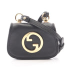 Gucci Shoulder Bag Blanc D GG Supreme Black Leather Card Case