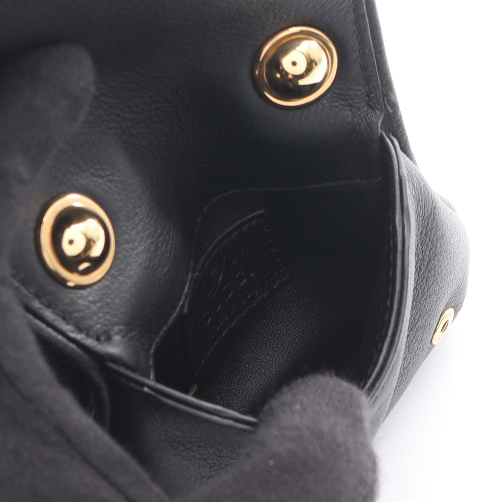 Gucci Shoulder Bag Blanc D GG Supreme Black Leather Card Case — view 3