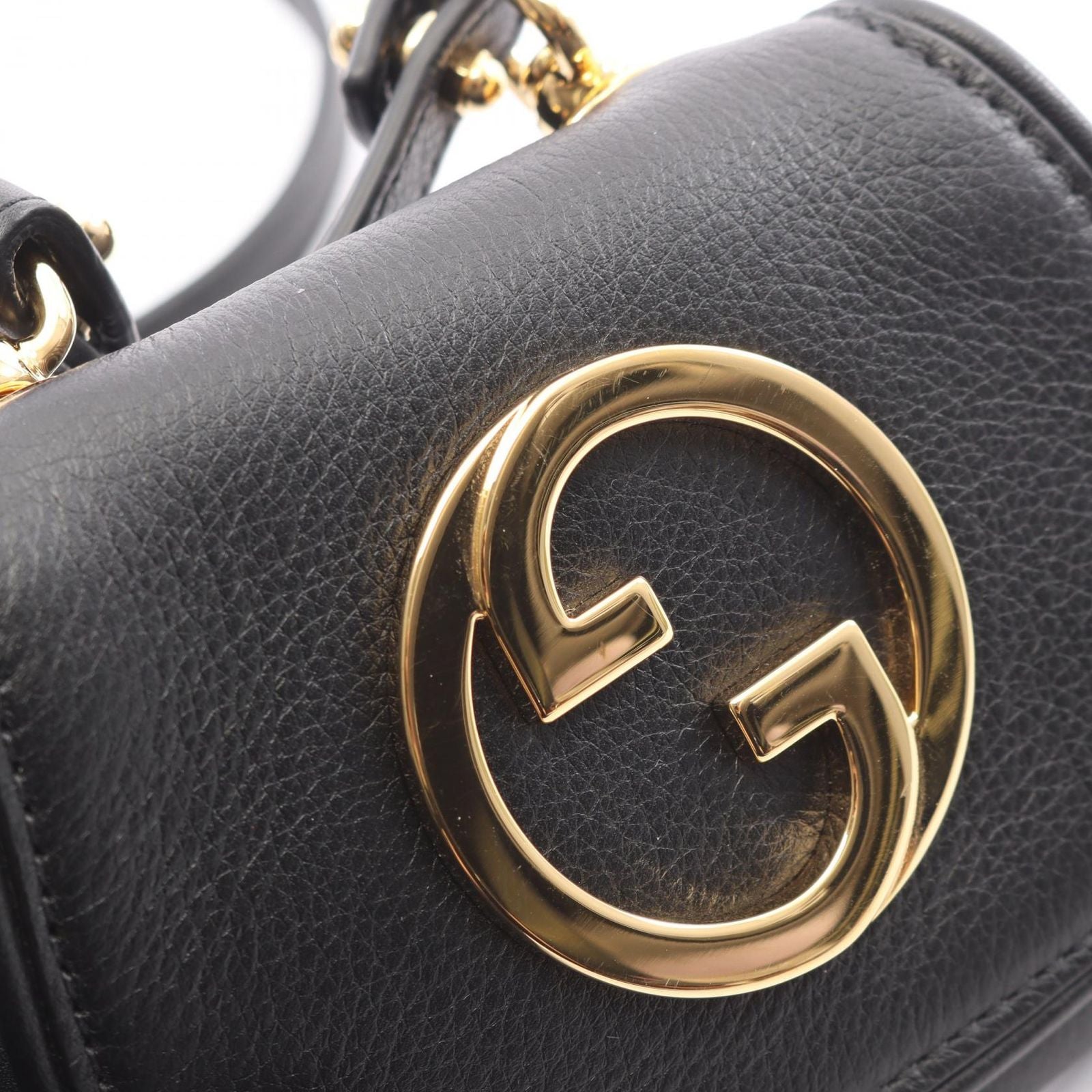 Gucci Shoulder Bag Blanc D GG Supreme Black Leather Card Case — view 6