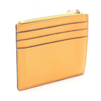 Loewe Coin Case Anagram Square Card Holder with Key Ring Apricot Orange Leather — view 2
