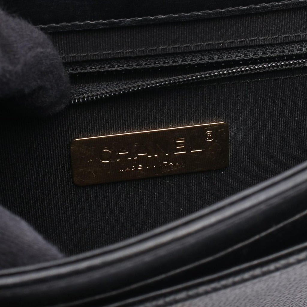 Chanel Shoulder Bag Quilted Black Lambskin Trichomaterial Small Chain — view 4