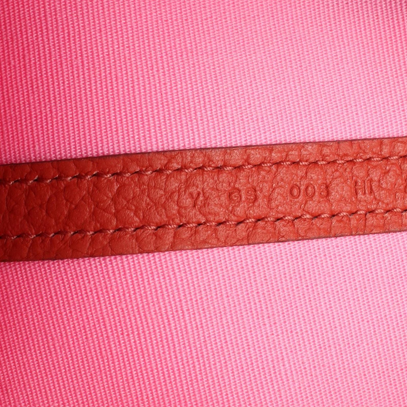 Hermes Tote Garden File PM 2-Way Pink Rouge Ducese Canvas PM — view 5