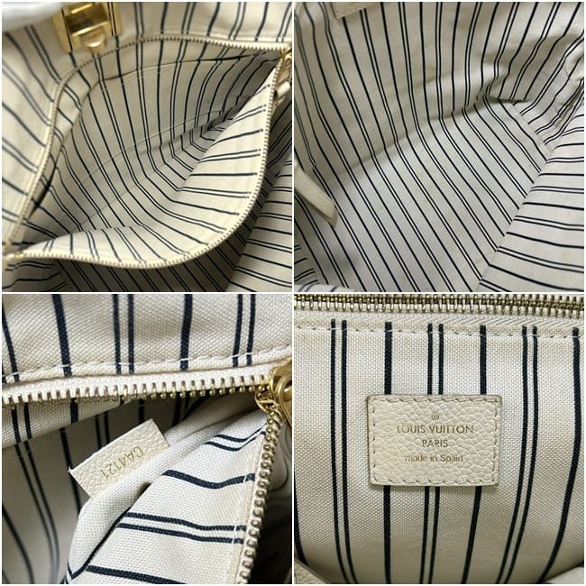 Louis Vuitton Tote Citadines PM Monogram Empreinte Leather Neige Beige — view 3